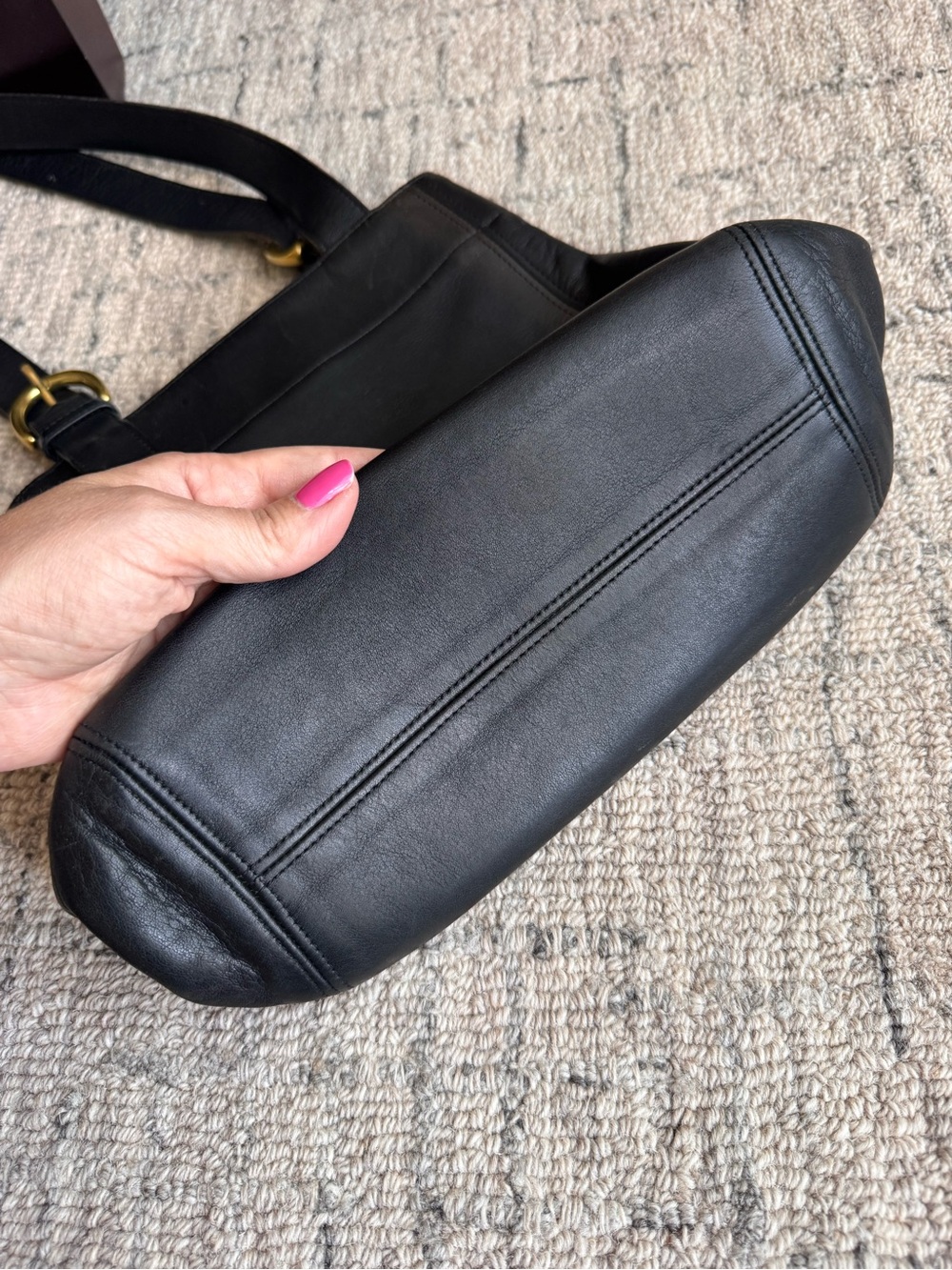 Vintage Coach Bag 4157 Waverly SoHo Buckle Bag Black Leather - Picture 4 of 8
